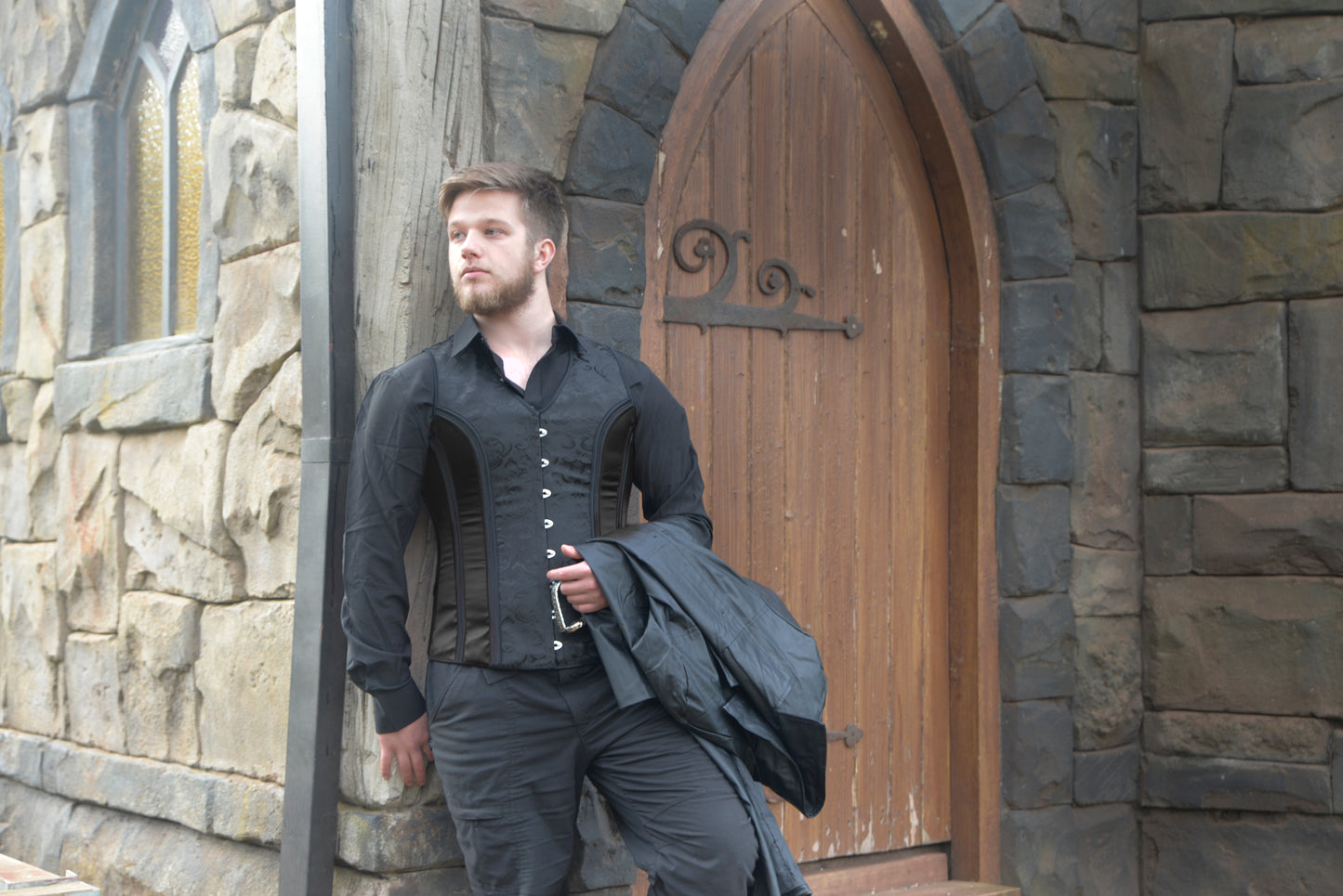 Black Unisex Corset Vest