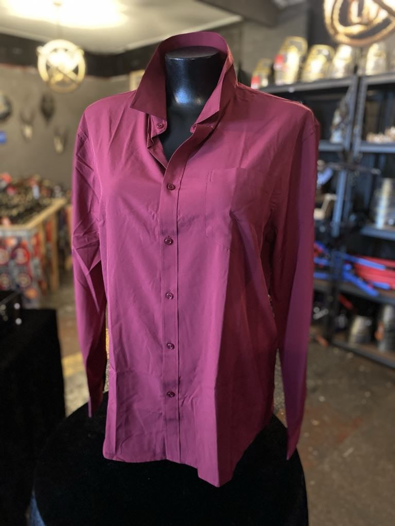 Burgandy Unisex long sleeved shirt