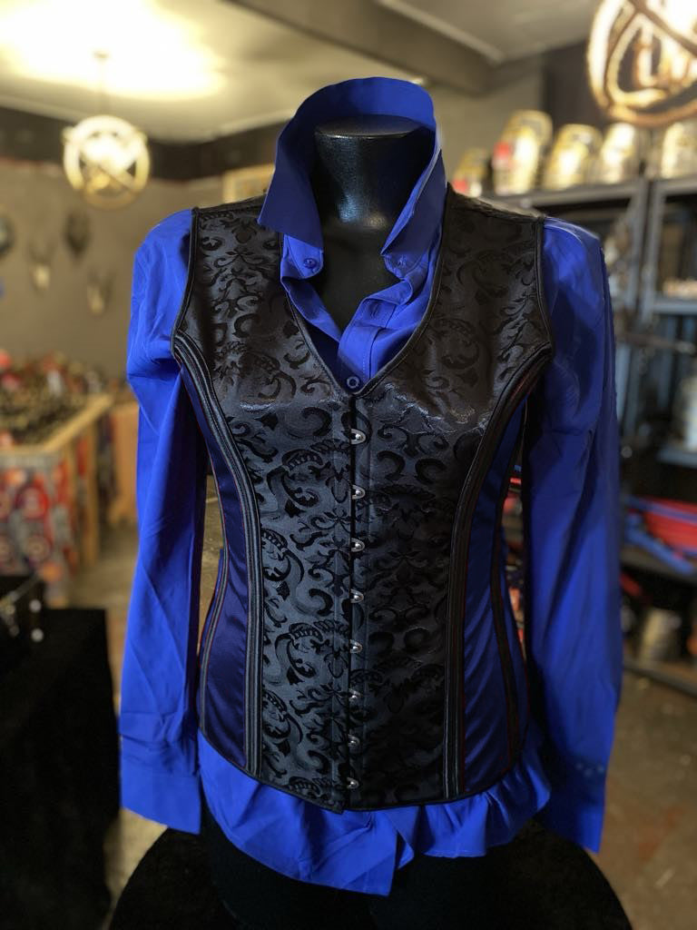 Blue Unisex Corset Vest