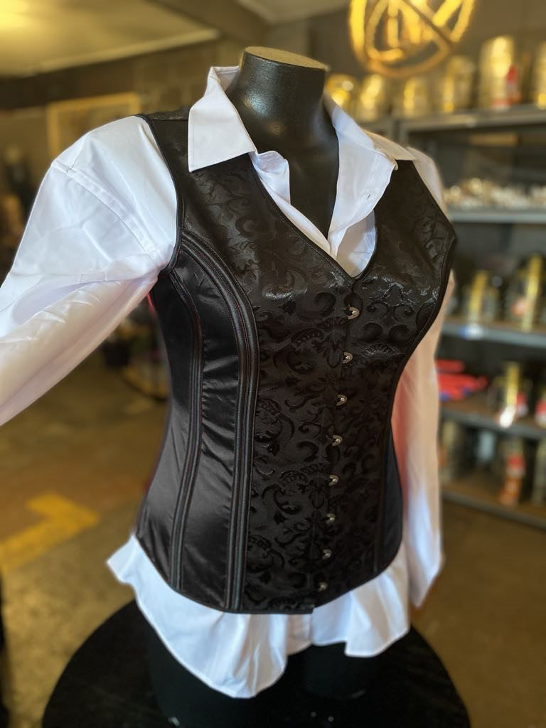 Black Unisex Corset Vest