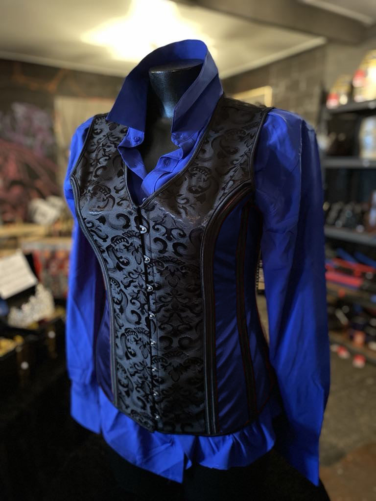 Blue Unisex Corset Vest