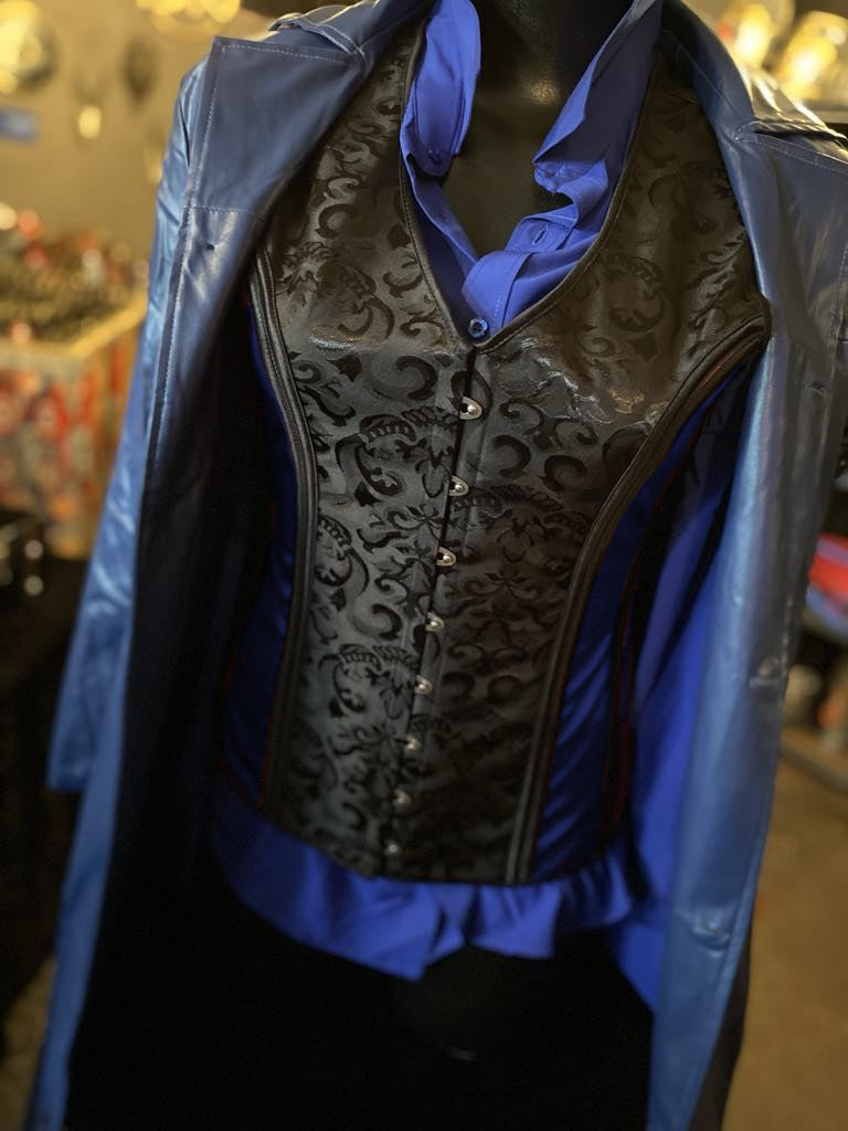 Blue Unisex Corset Vest