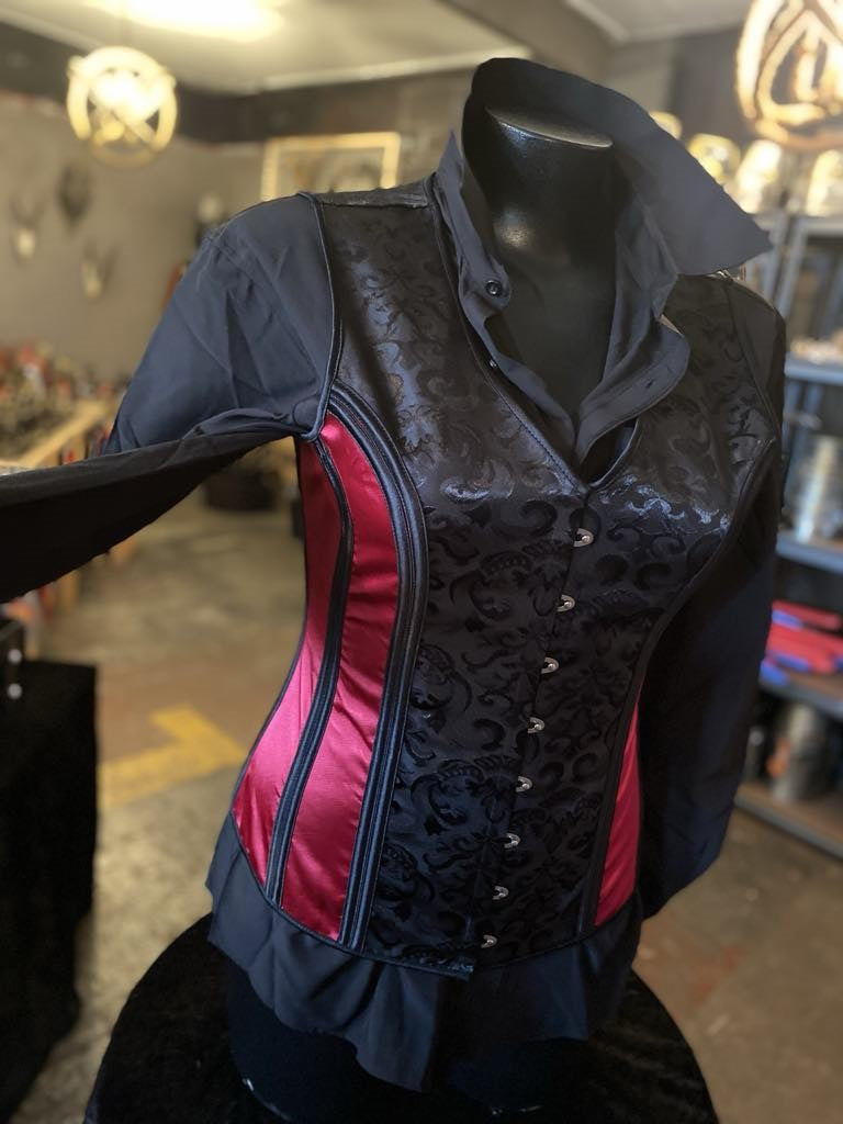 Red Unisex Corset Vest