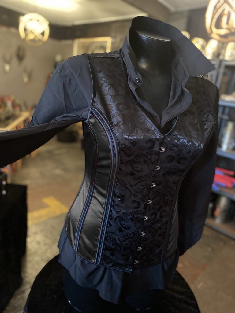 Black Unisex Corset Vest