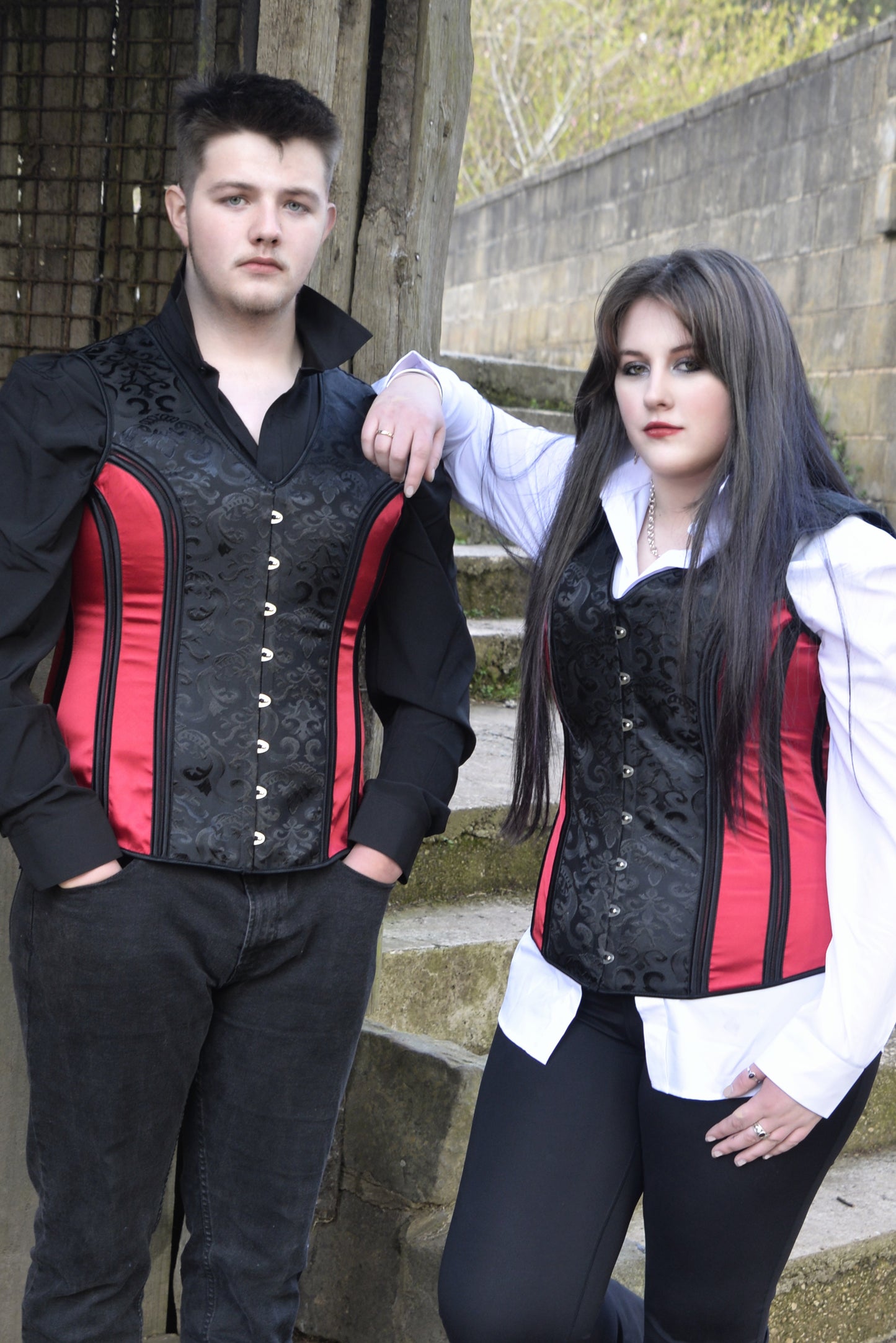Red Unisex Corset Vest