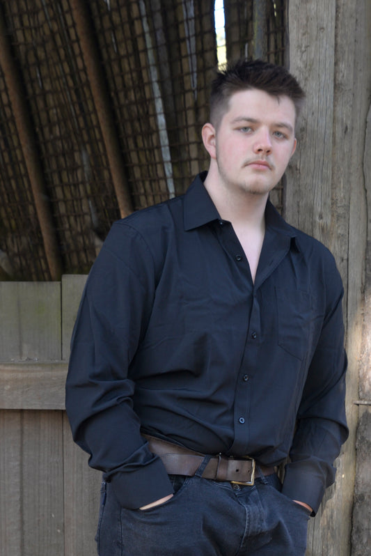 Black Unisex long sleeved shirt