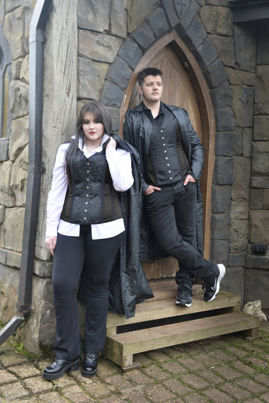 Black Unisex Corset Vest