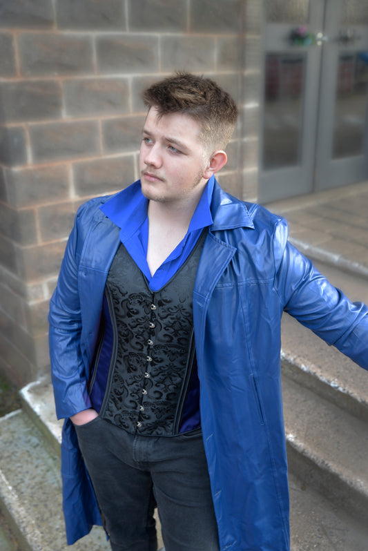 Blue Unisex Corset Vest