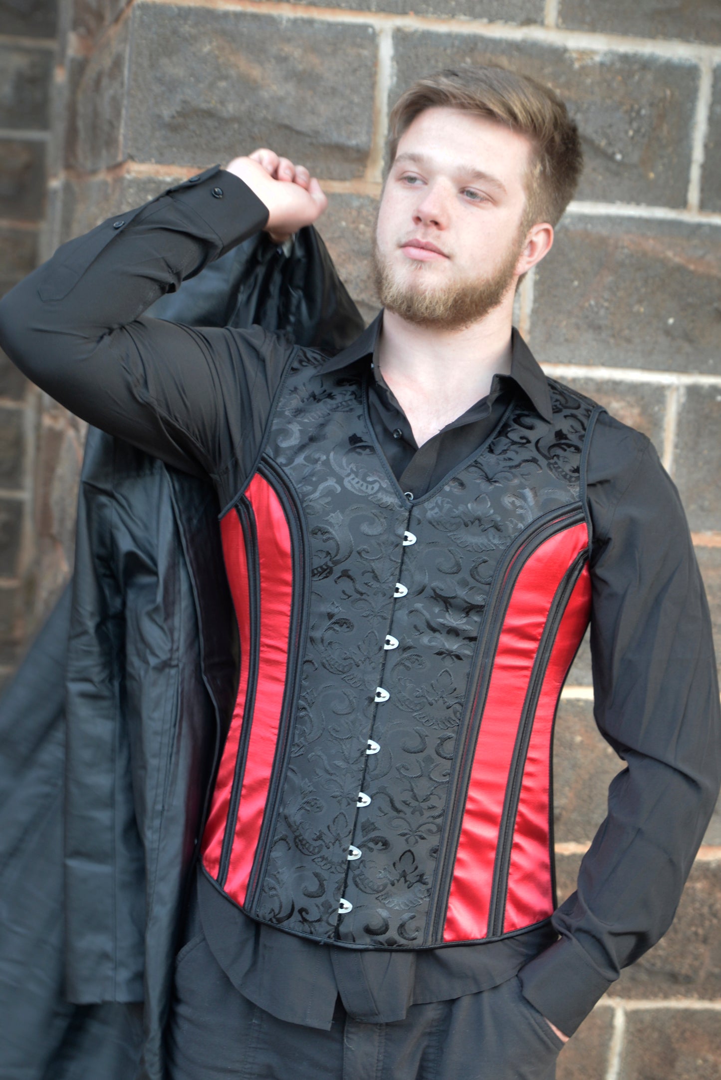 Red Unisex Corset Vest