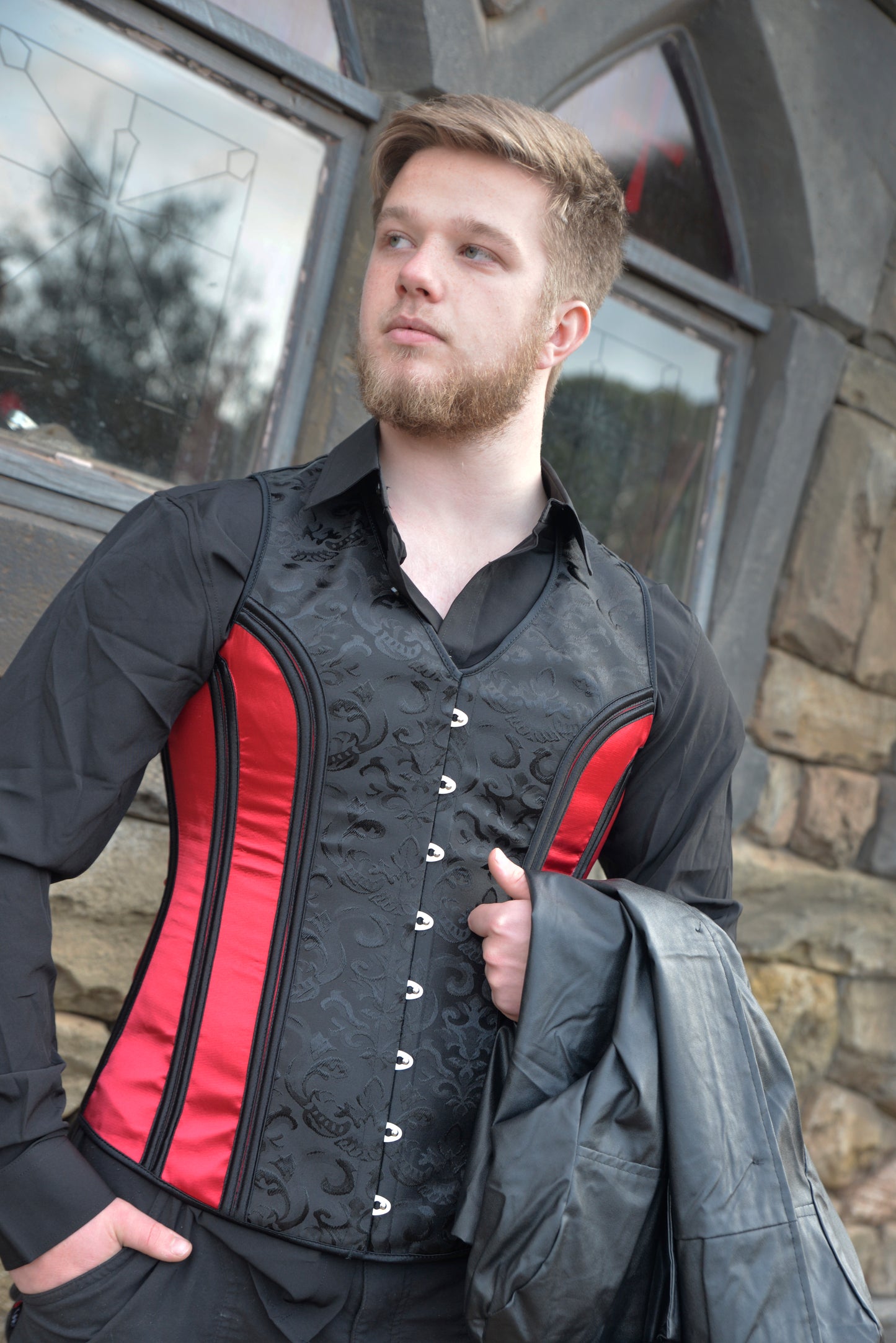 Red Unisex Corset Vest