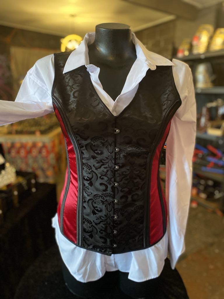 Red Unisex Corset Vest