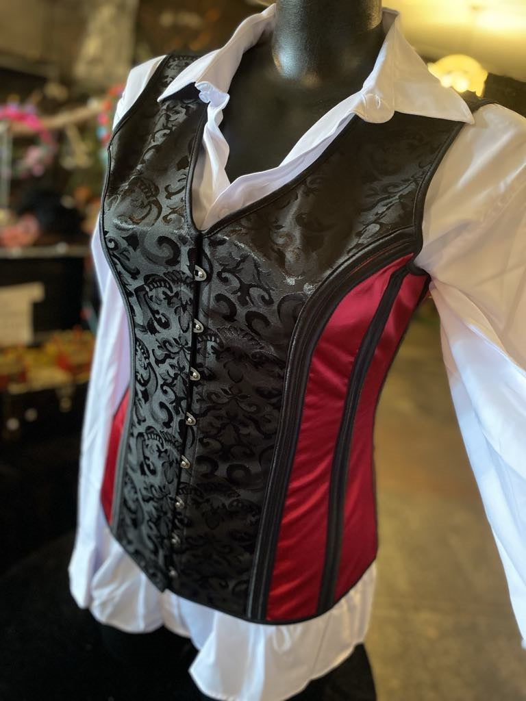 Red Unisex Corset Vest
