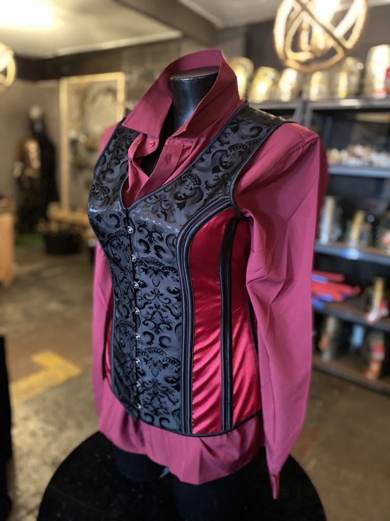 Red Unisex Corset Vest